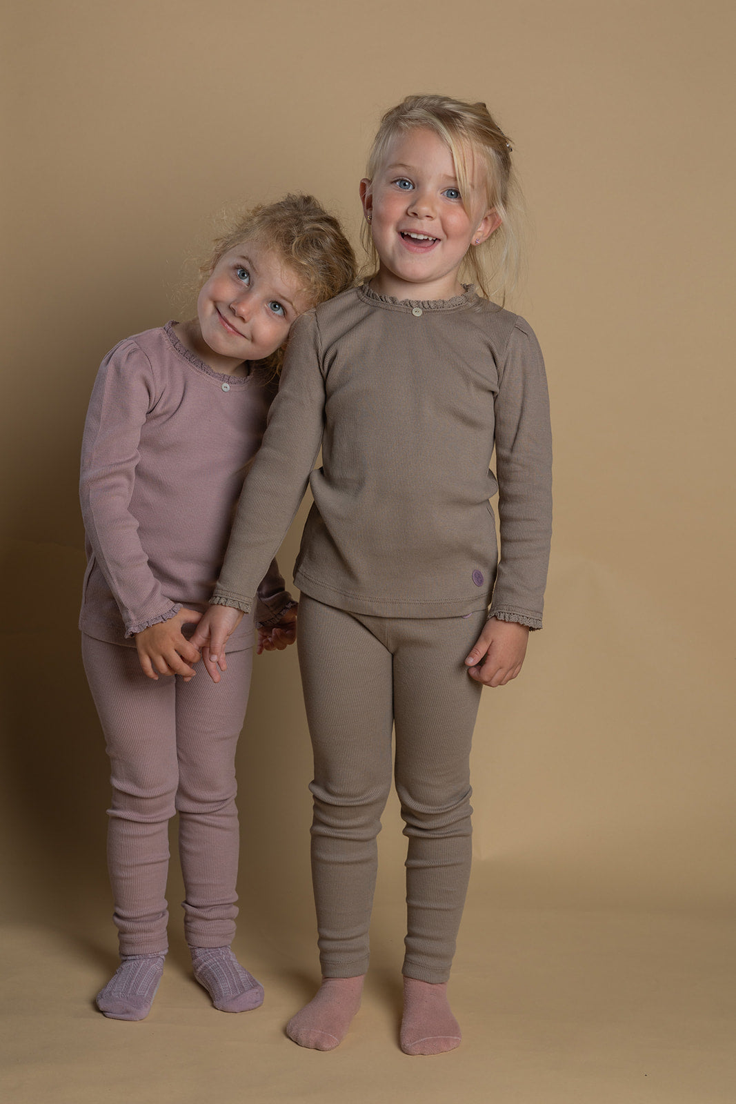 Basic-Leggings – weiche Rippe – GOTS