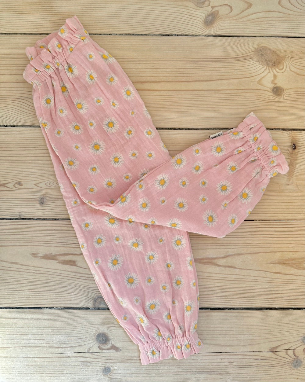 Gänseblümchenhose aus musselin – rosa