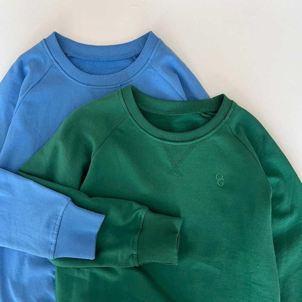 Nobel-Sweatshirt – Blau und Waldgrün