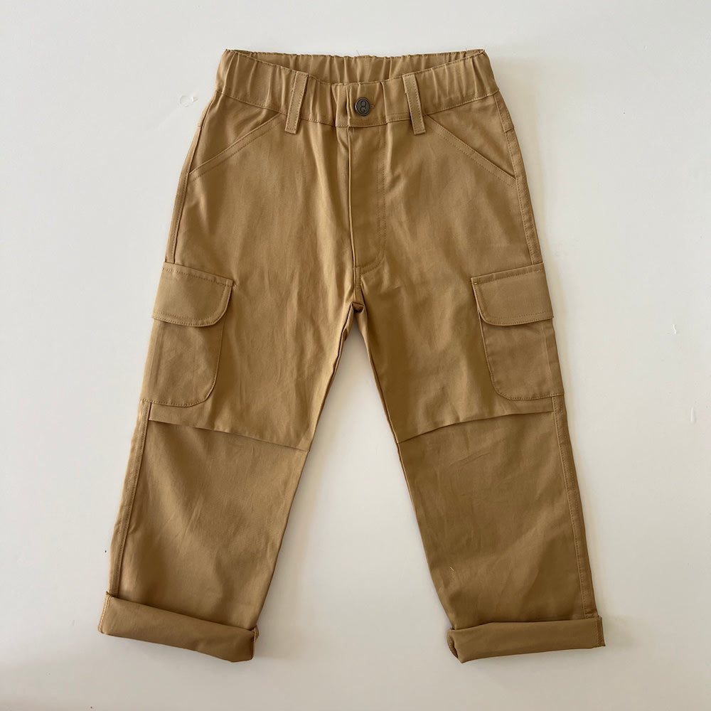 Folke Cargo-Twill-Hose – Kamel und Marine