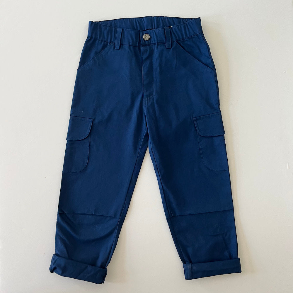 Folke Cargo-Twill-Hose – Kamel und Marine