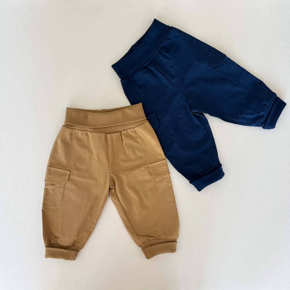 Folmer Baby-Cargohose – Camel und Marine